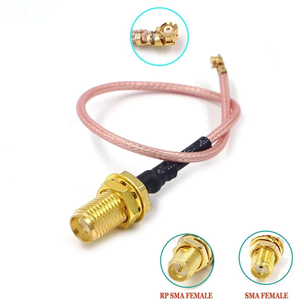 U.FL to RP-SMA SMA Female Male Antenna WiFi Pigtail Cable UFL RG178 RF Cable