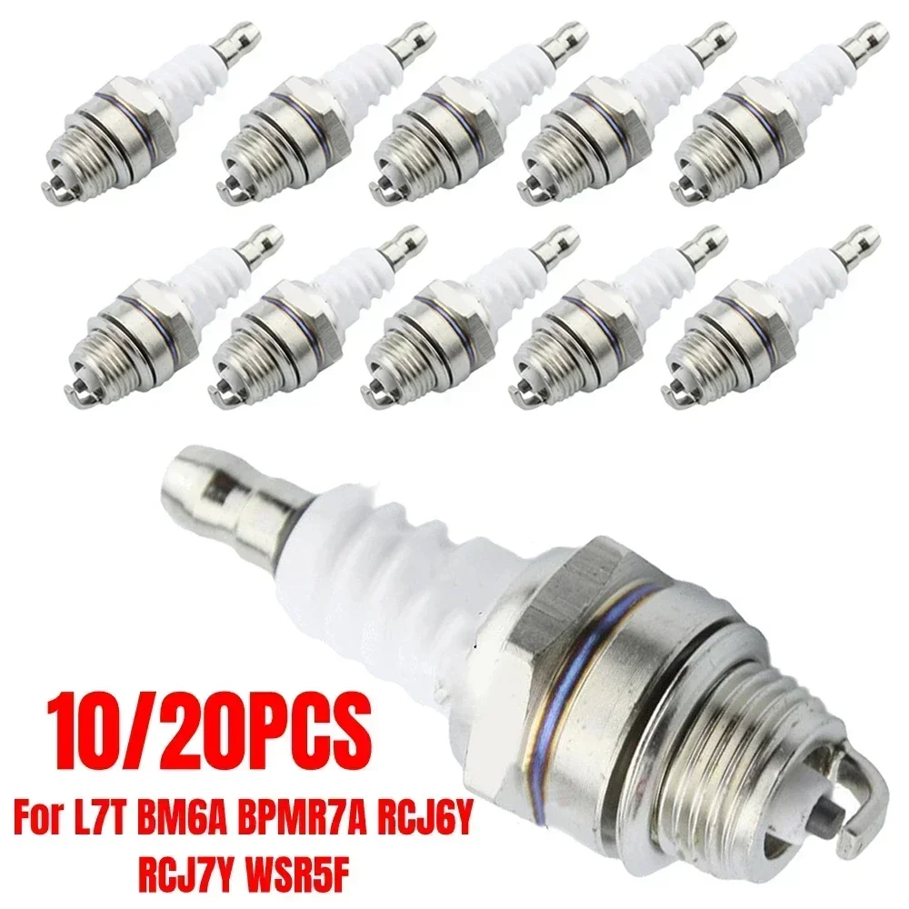 

20/10Pcs Spark Plug For L7T BM6A BPMR7A RCJ6Y RCJ7Y WSR5F For Trimmer Blower Chainsaw Brushcutter Gas Scooters Pocket Bikes ATV