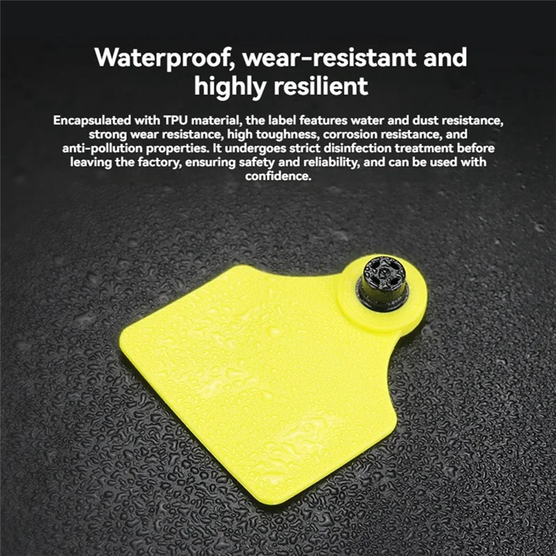 AA87 100 個 RFID 動物耳タグ 860-960Mhz UHF 電子タグ豚羊ヤギ牛追跡 B