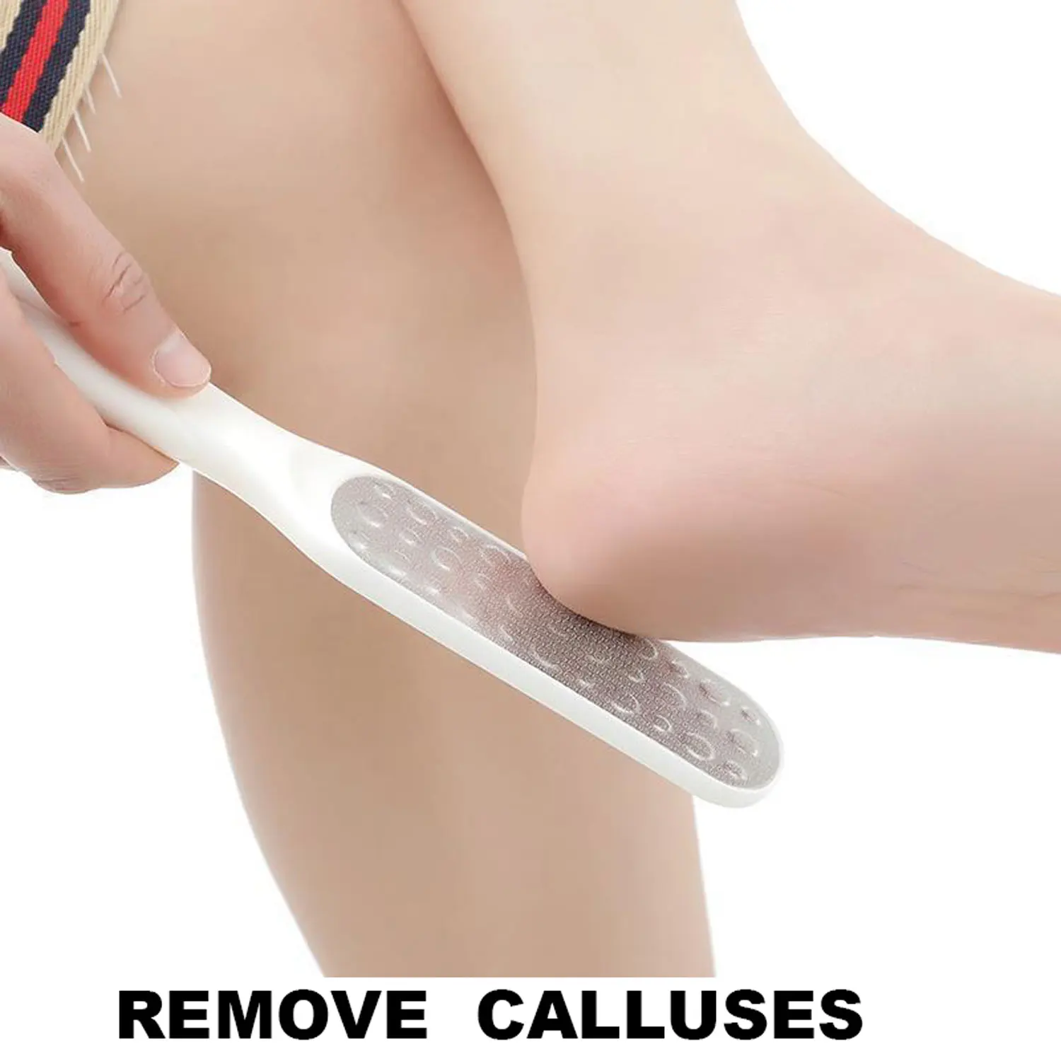 Lima de pie de acero, eliminador de callos de doble cara para piel muerta, herramientas profesionales de pedicura, raspado calloso, acero inoxidable 304 de alta calidad