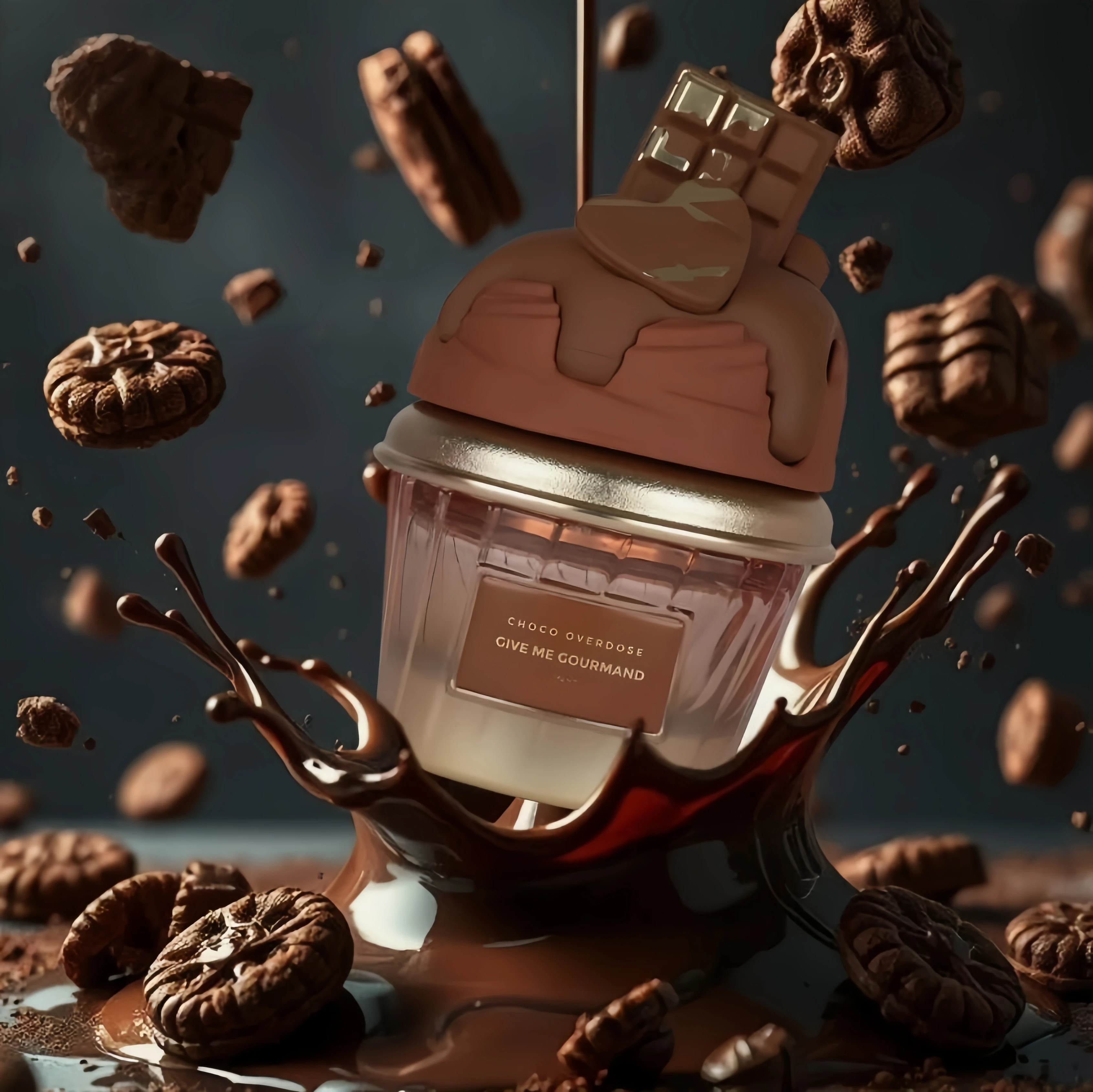 Choco Overdose Eau de Parfum, Gourmand Collection, Dark Chocolate Fudge and Caramel Fragrance, 75ml Spray, Sweet and Elegant Giv