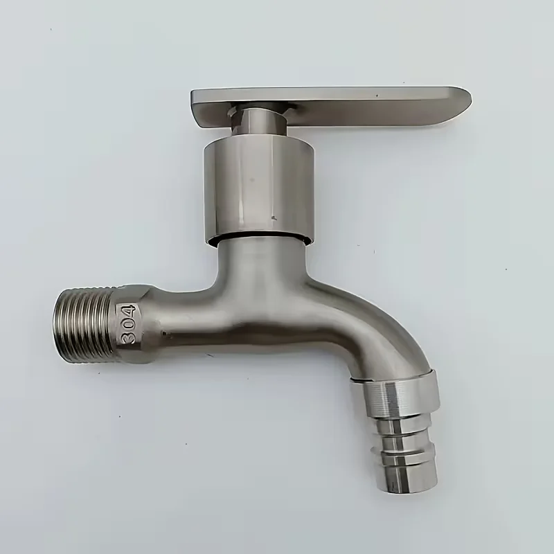 1pcs304 stainless steel faucet, washing machine connection faucet, home kitchen bathroom stainless steel faucet, outdoor garden