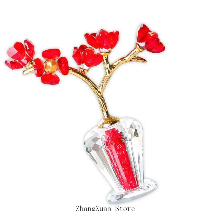 Blumenzweig-Skulptur mit facettierter Basisvase für die Innenpräsentation 3XUF – Detail 3