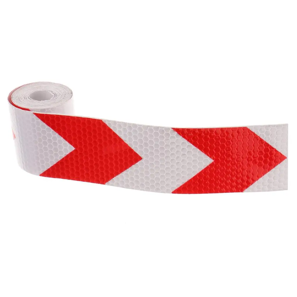 3 Meter reflektierender Sicherheitsbandaufkleber mit Warnung für LKWs, Autos, Rot mit Weiß