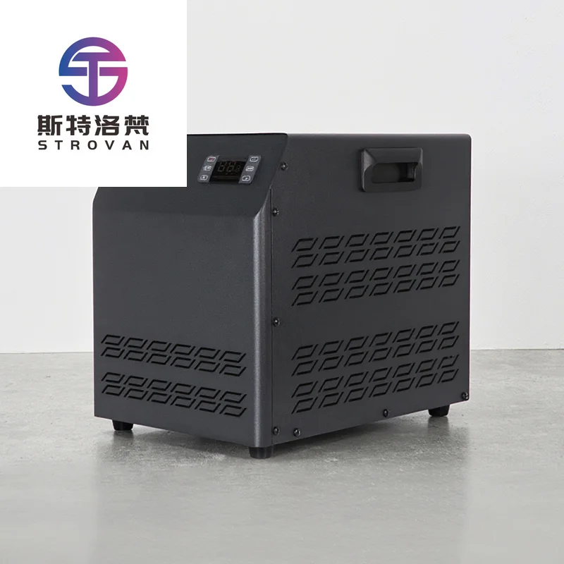 STROVAN 1/3H`P Mini Portable Ice Bath Chiller WiFi Remote Stainless Steel  Dual Voltage  Energy Saving  Pump Included