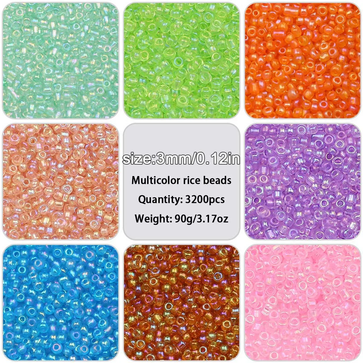 3mm 650pcs 18g Glass Seed  Small Meter bead Spacer Loose Beads For Jewelry Making Beaded Bracelet Earring DIY Accessories