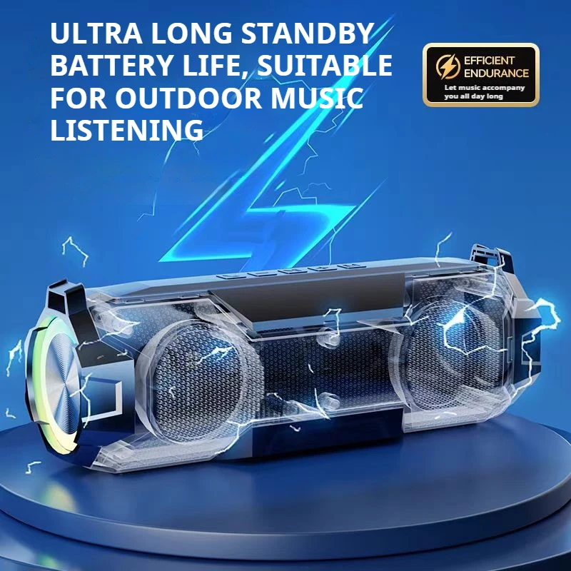 NEWSMNR 30W subwoofer Kleurrijk licht Draadloze Bluetooth-luidspreker Surround Sound Draagbare familiefeest Karaoke Boombox Waterdicht