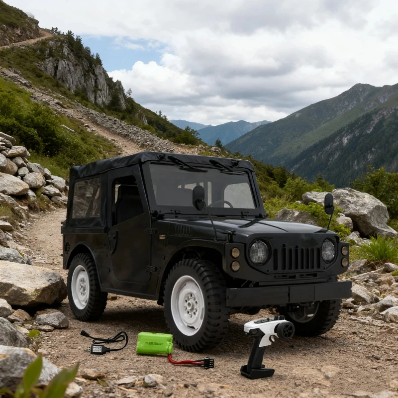 Nuevo Wpl C-84 2,4g simulación de tracción en las 4 ruedas coche de escalada modelo coche de juguete con Control remoto con luz para regalo de niños