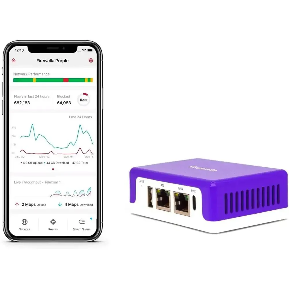 جدار الحماية الأمني السيبراني للأعمال المنزلية يحمي الشبكة من Malware Hacking Smart Parental Control VPN Server Ethernet #3