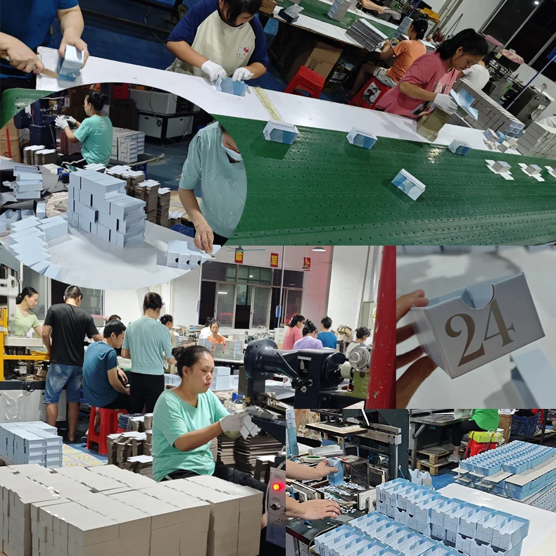 Customized queryLuxury Double-Door Rigid Gift Box Custom Blue Cardboard Countdown Christmas Advent Calendar Beauty Box Logo Recy