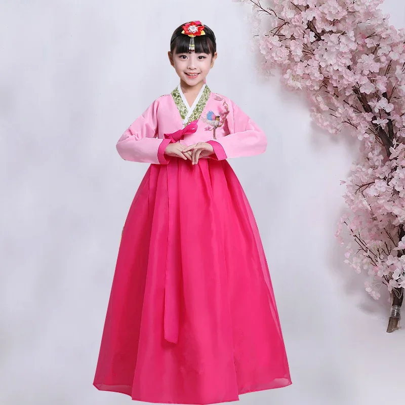 Traditionele Koreaanse Dans Podiumkostuums Meisjes Hanbok Trouwjurk Kinderen Kinderen Prestaties Aziatische Kleding Party Festival Outfit