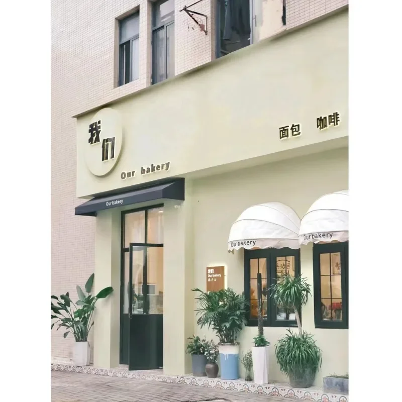 French curved canopy door head decoration fixed trapezoidal awning shop folding window semi-circular watermelon canopy