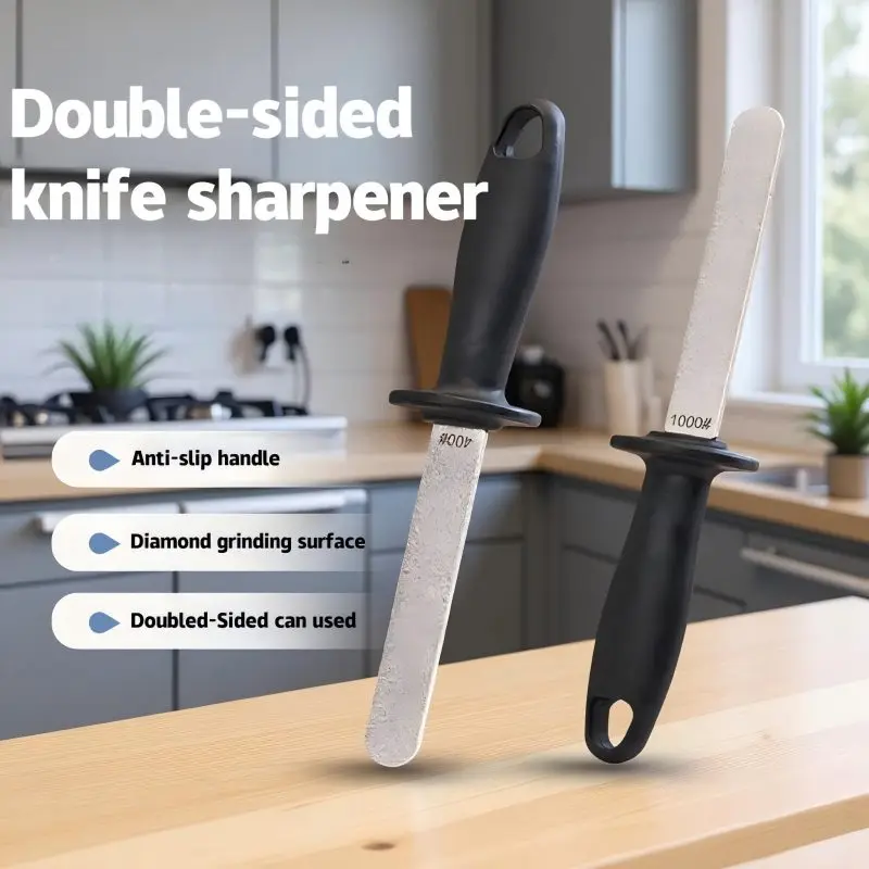 Easy to use Double-Sided Diamond File Sharpener Sharpening Stone Tool Abrasive Tools Woodworking Tools Hand Tools 400-1000 Grit