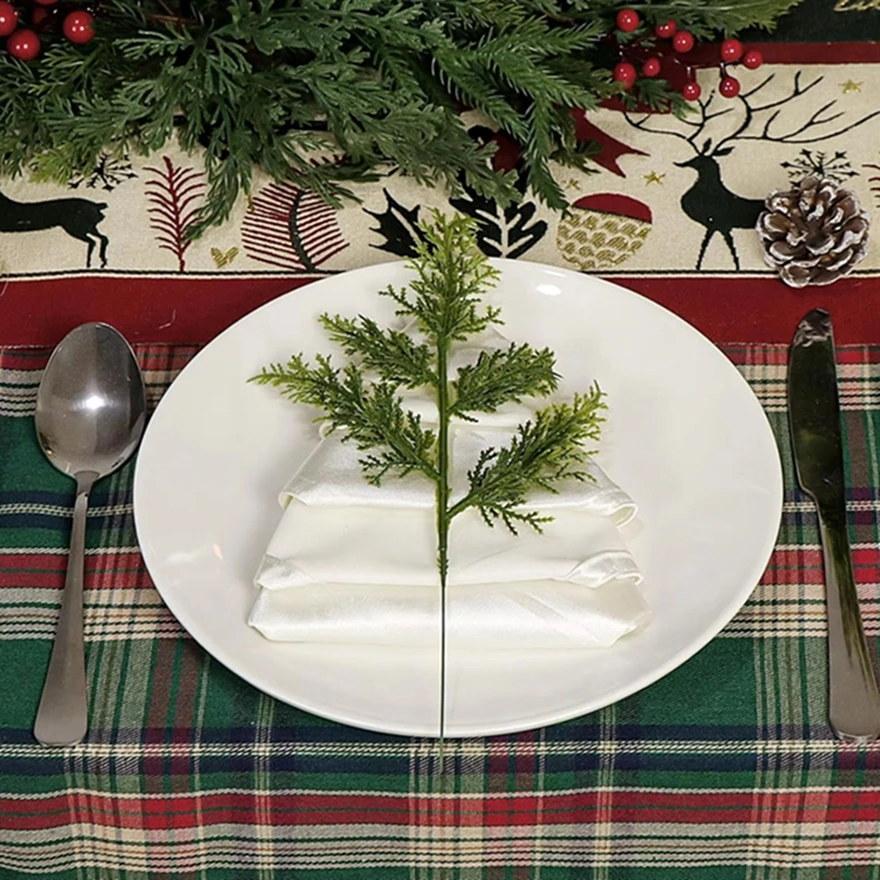 

Artificial Plants Cypress Leaves Christmas Trees Party Home Room Table Decor Outdoor Yard Garden Wedding Warm Atmosphere Flowers