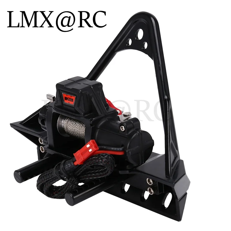 Metal Front Bumper With Winch LED Light For Axial SCX10 SCX10 II III Traxxas TRX-4 TRX4 1/10 RC Crawler Car Upgrade Parts