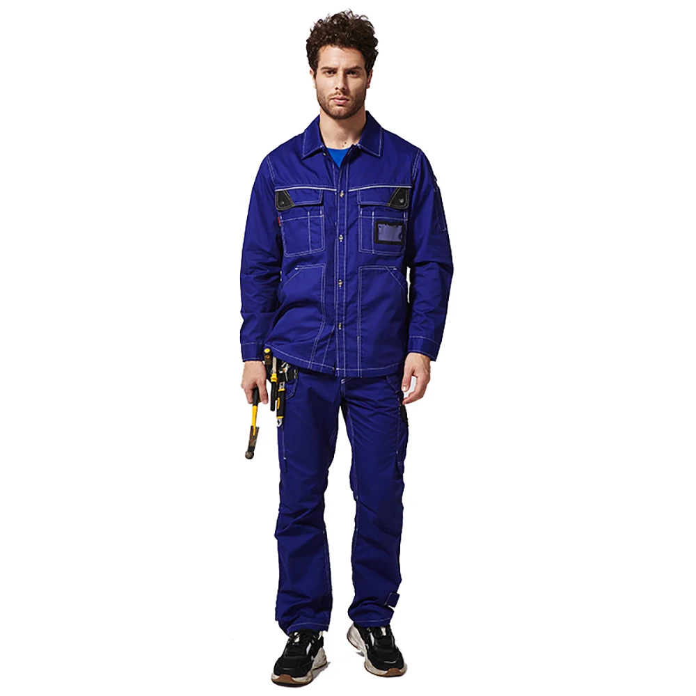 Working Uniform Welding Suit Car Repair Workshop Mechanic Clothes Labor Insurance Clothes Wear-resistant Welder Tops Pants Suit