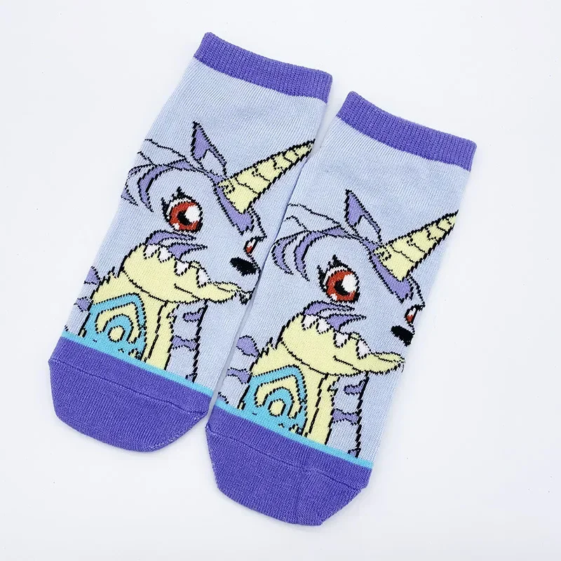 Digimon Adventure Anime Figure Agumon Gabumon Piyomon Palmon Tailmon Summer Jacquard Cotton Socks Crew Socks Adult Birthday Gift