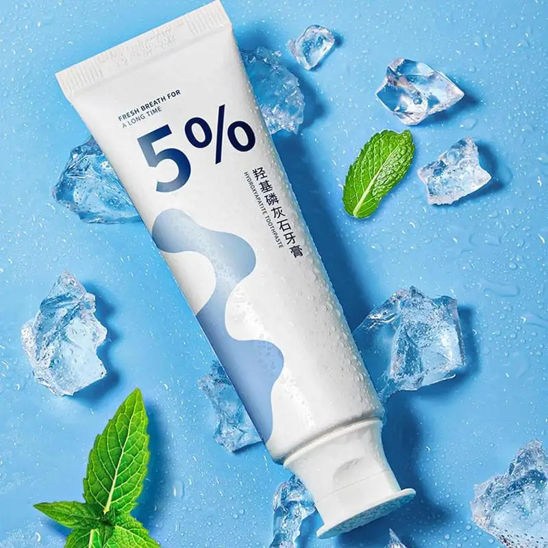 Dentifrice blanchissant à l\'hydroxyapatite, éclaircissant et anti-taches, dentifrice réparateur de gencives, haleine fraîche, blanchiment des dents,
