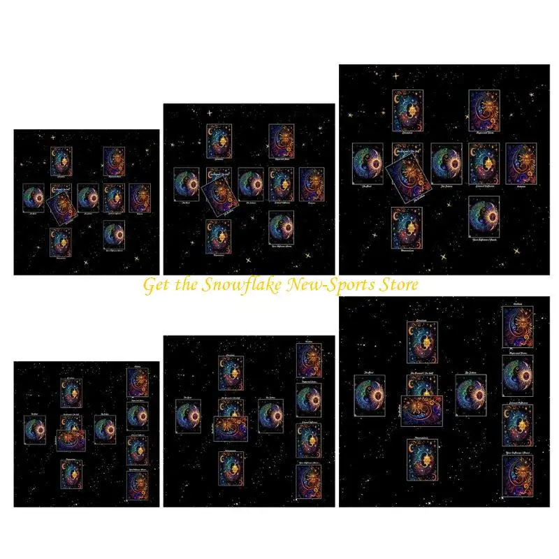 

E56D Скатерть Таро, чехол для стола для гадания, 3 варианта размера, скатерть для настольной игры