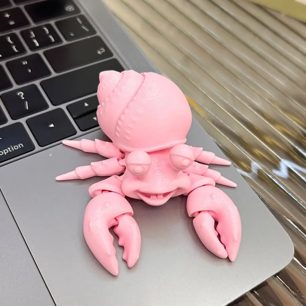 Active Joint 3D Printing Hermit Crab Novelty Durable Hermit Crab Ornament Simulation Cartoon Hermit Crab Model Offices