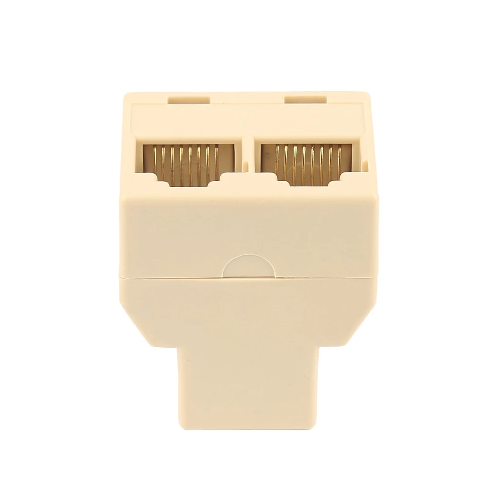 Adaptador Ethernet RJ45, Cable Lan, extensor de 1 a 2 vías para conexión a Internet, acoplador, enchufe Modular de contacto