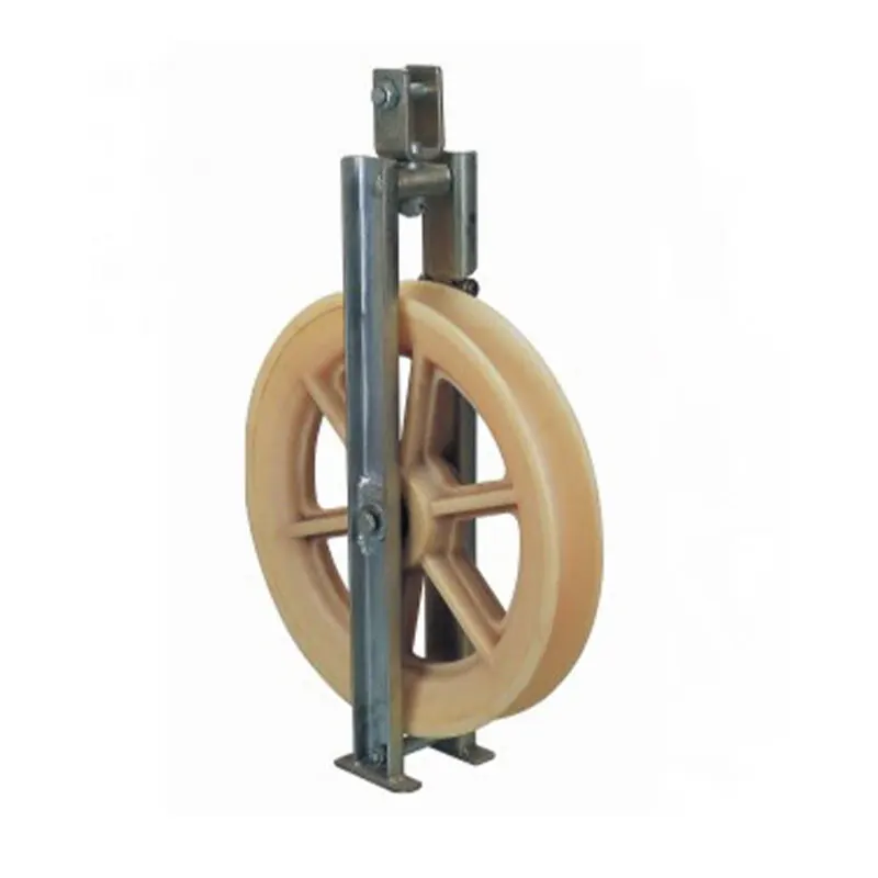 20KN OPGW Optical Fiber Tandem Cable Stringing Pulley Block Customizable Nylon Sheave Transmission Industrial Use OEM Supported