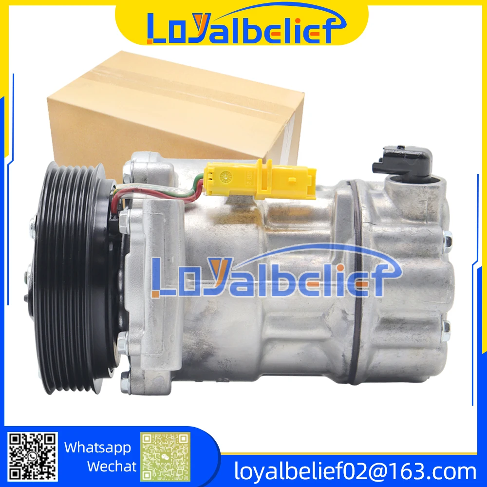 

Компрессор переменного тока для PEUGEOT 207 208 308 2008 3008 508 CITROEN C3 DS3 C4 6453WK 648701 648708 9651910980 9671216280 6453QL 6453QN