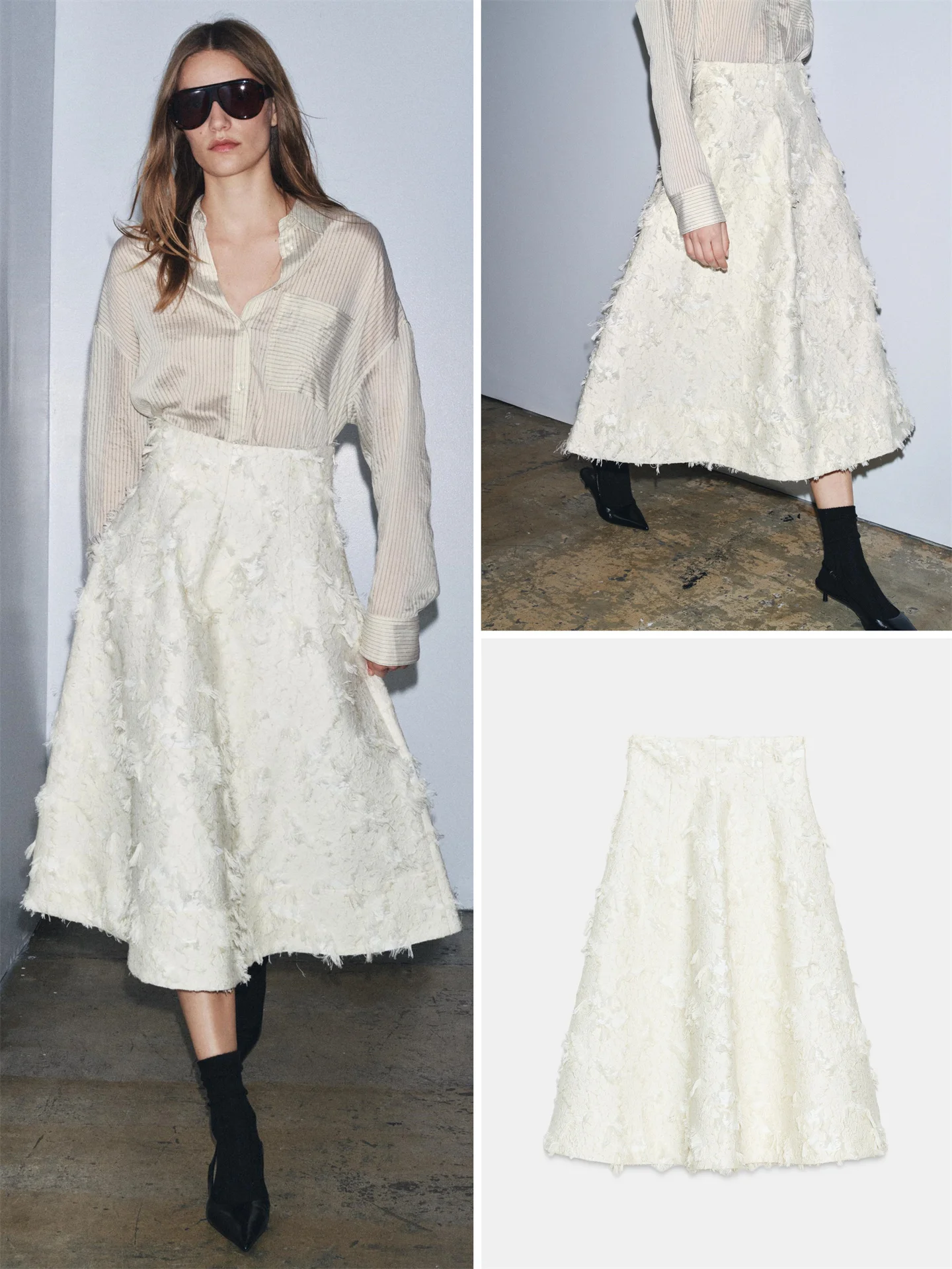 

Юбка-миди Princ Sle трапециевидной формы из смеси хлопка, универсальная осенне-зимняя новая модная женская одежда, юбка f-длины