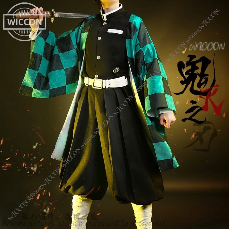 Kamado Tanjiro Kamado Nezuko Agatsuma Zenitsu Kochou Shinobu Kanroji Mitsuri Iguro Obanai Tokitou Muichirou Cosplay Costume Set