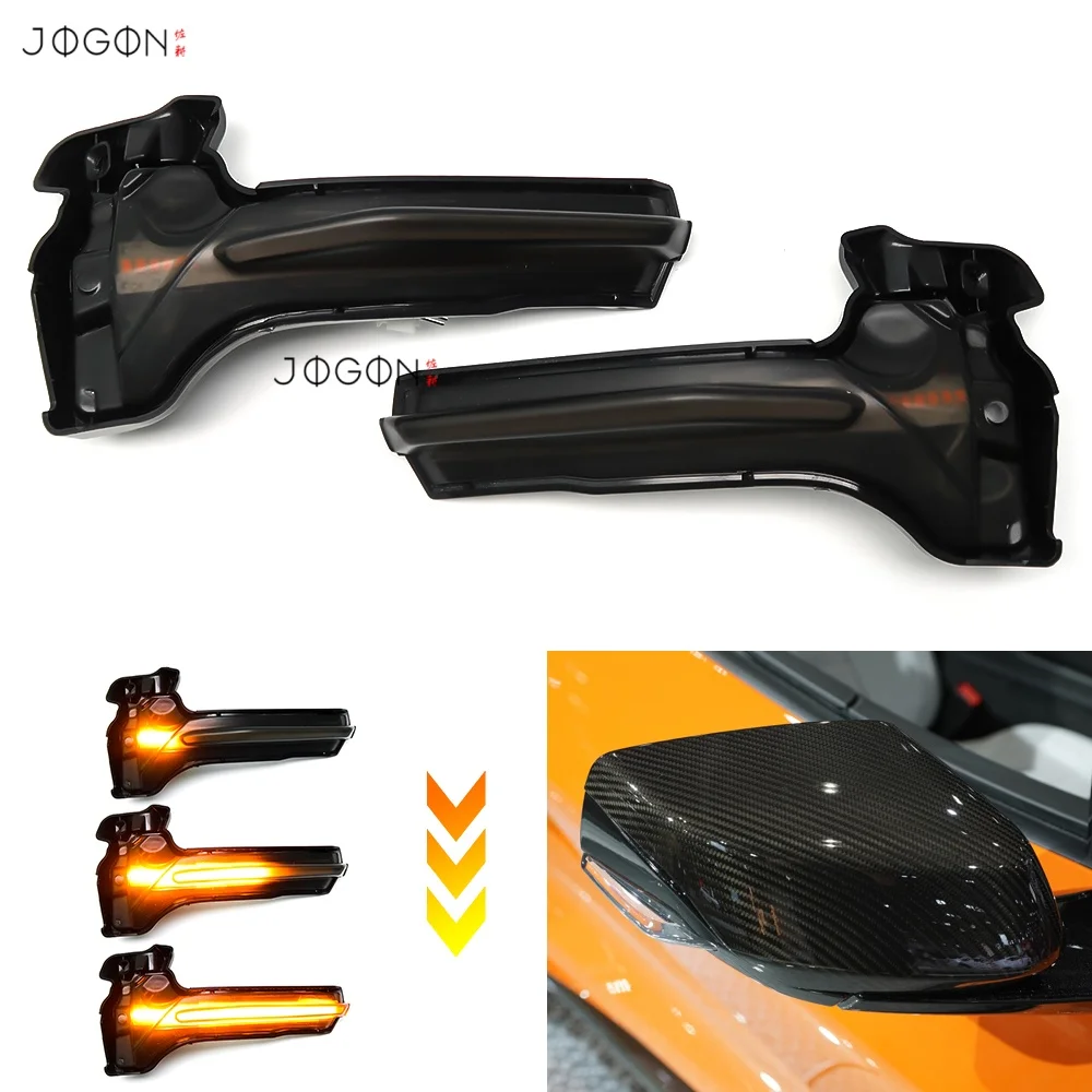 JOGON 2PCS Dynamic Turn Signal Light Side Mirror Indicator Blinker Lamp For Chevy Chevrolet Corvette C8 Stingray Coupe