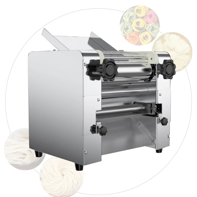 

Noodle Maker Machine Electric Dough Roller Sheeter Steel Noodle Dumpling Pasta Maker Machine