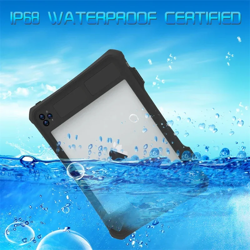 

Противоударный Водонепроницаемый Чехол Ip68 для Ipad Pro 11 2021 2022 Air 4 5 10,9, сверхмощный чехол для дайвинга