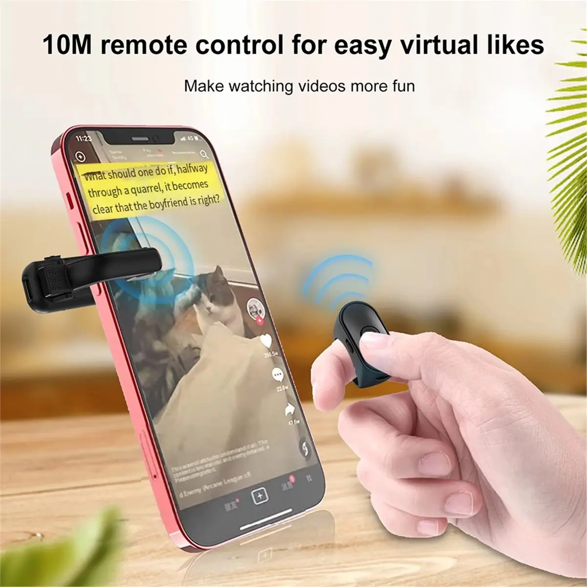 Big Discount 2-in-1 Page Turner Clicker Wireless Remote Control for Kindle E-Reader Phone Camera Shutter & Video Record Trigger