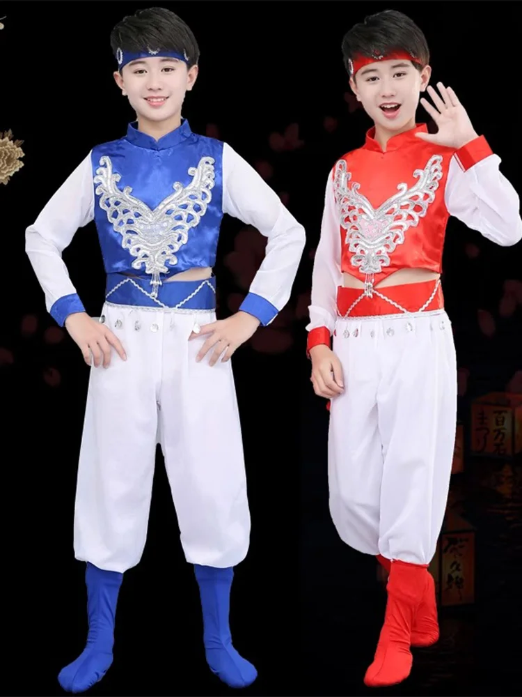 子供モンゴルダンスパフォーマンス少数民族フォークダンス子供伝統モン族練習ミャオ族ダンスモダンドレス