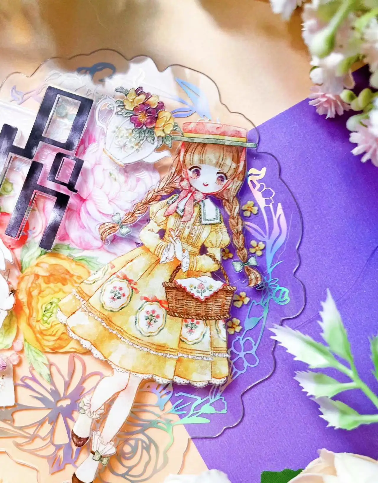 Fairy Wild Forest Girl Washi PET Tape for Card Making Decoration DIY Scrapbooking Plan Stickers