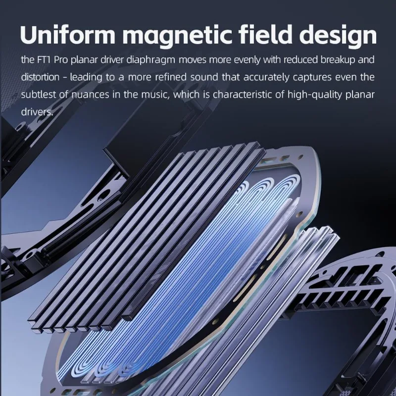 FT1 Pro سماعات رأس سلكية مغناطيسية مفتوحة الظهر هاي فاي للمنزل، الاستوديو، التسجيل، حساسية عالية (أسود) #6