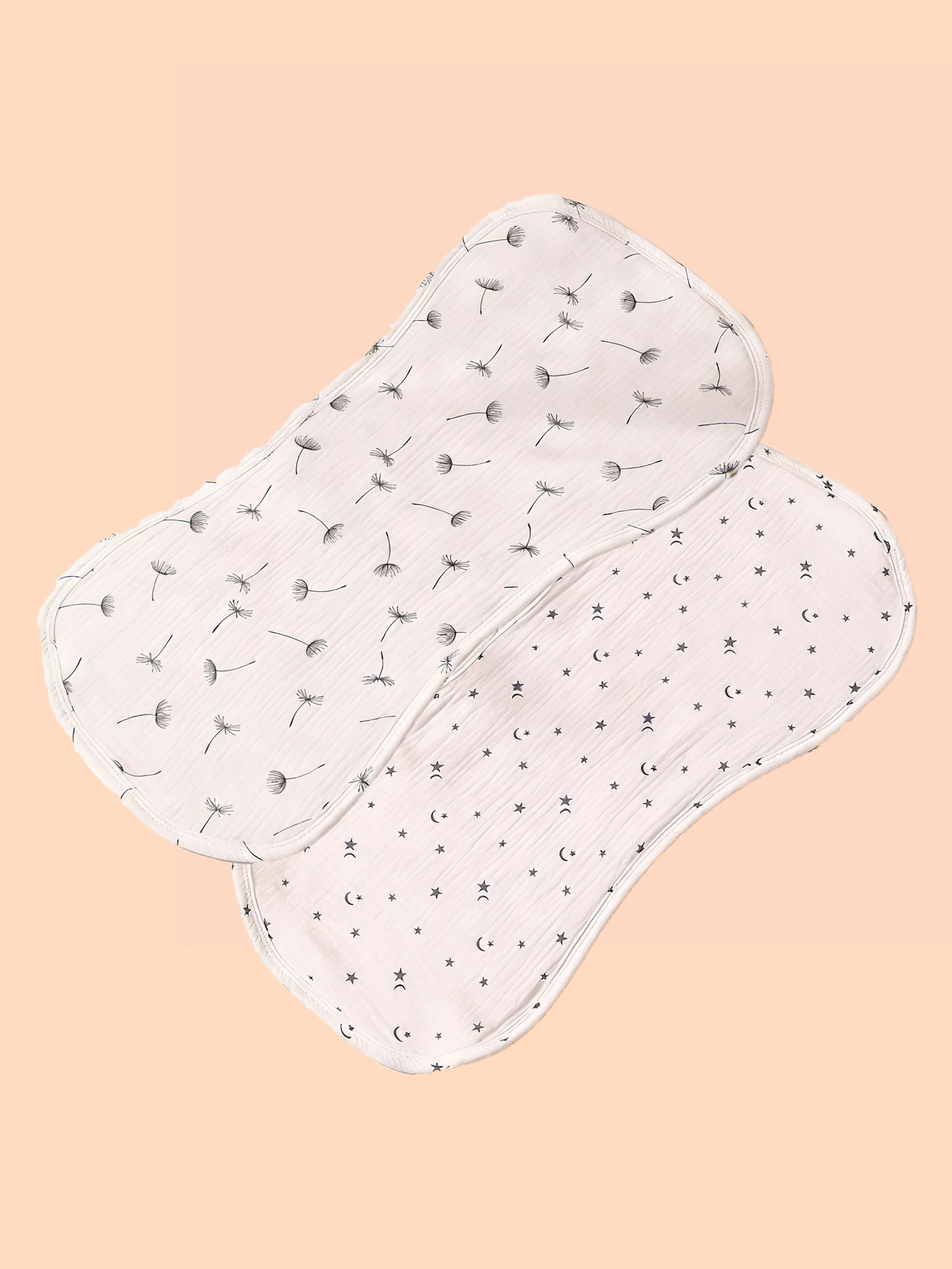 2pcs Soft 6 Layer Burp Pads High Absorbency Multi-use Baby Cloth Ideal Baby Shower Gift