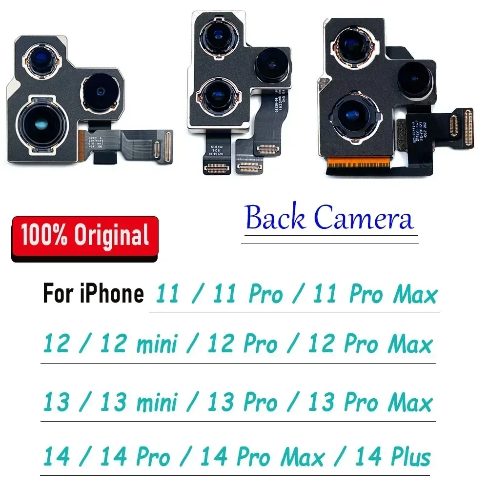 

100% Ori Tested Rear Big Back Camera Flex Cable Main Camera Module Replacement for IPhone 11 12 Mini 13 Pro Max 14 Plus