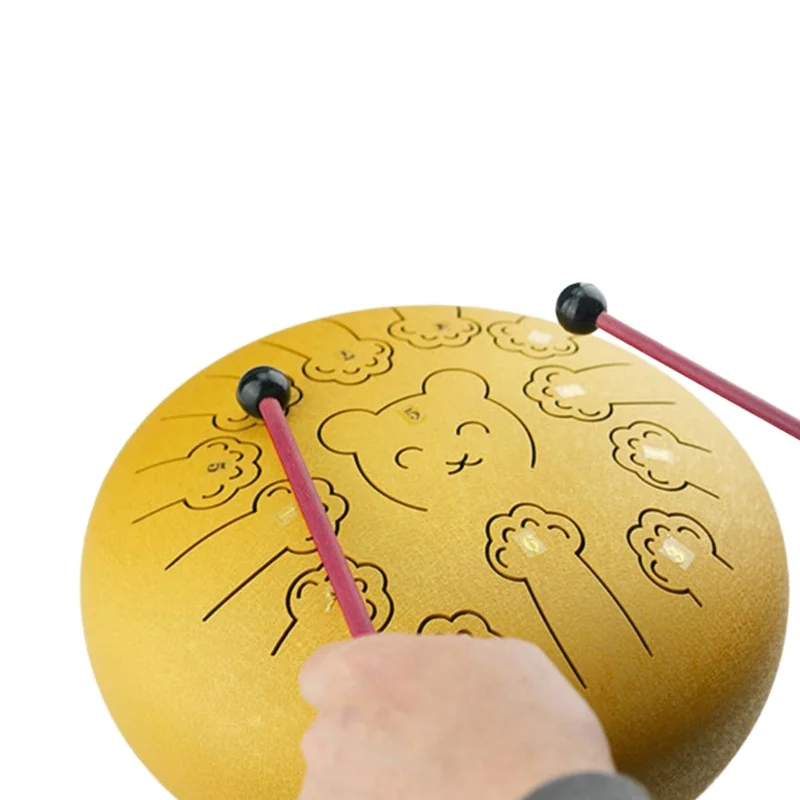 1pair Tongue Drum Mallet Children's Silicone Drumstick Hollow Drum Hammer Percussion Instrument Part