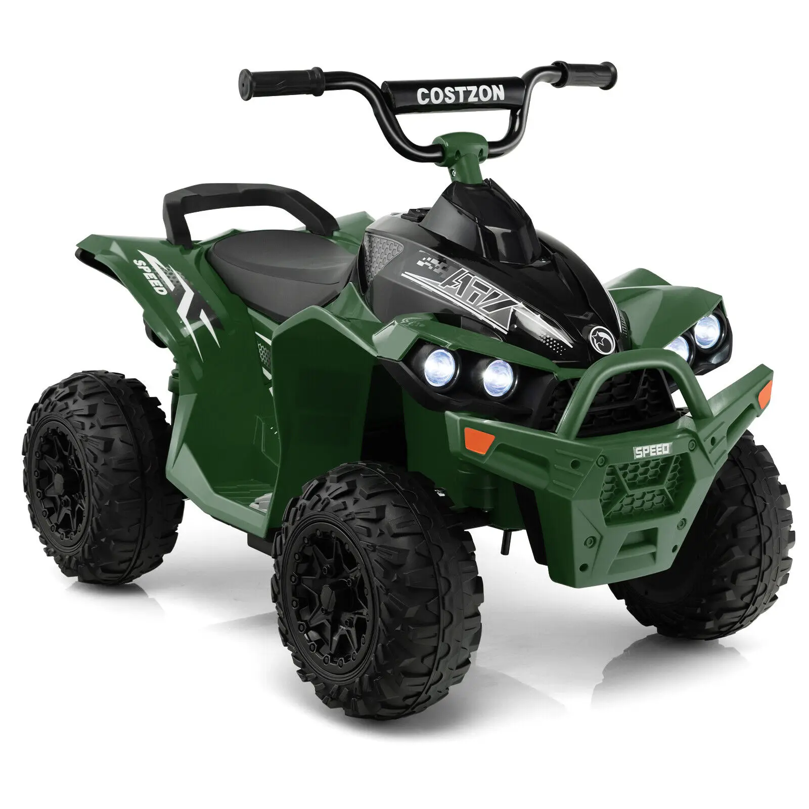 Babyjoy 12V Battery Powered Kids Ride On ATV Electric 4-Wheeler Quad Car w/ MP3 & Light