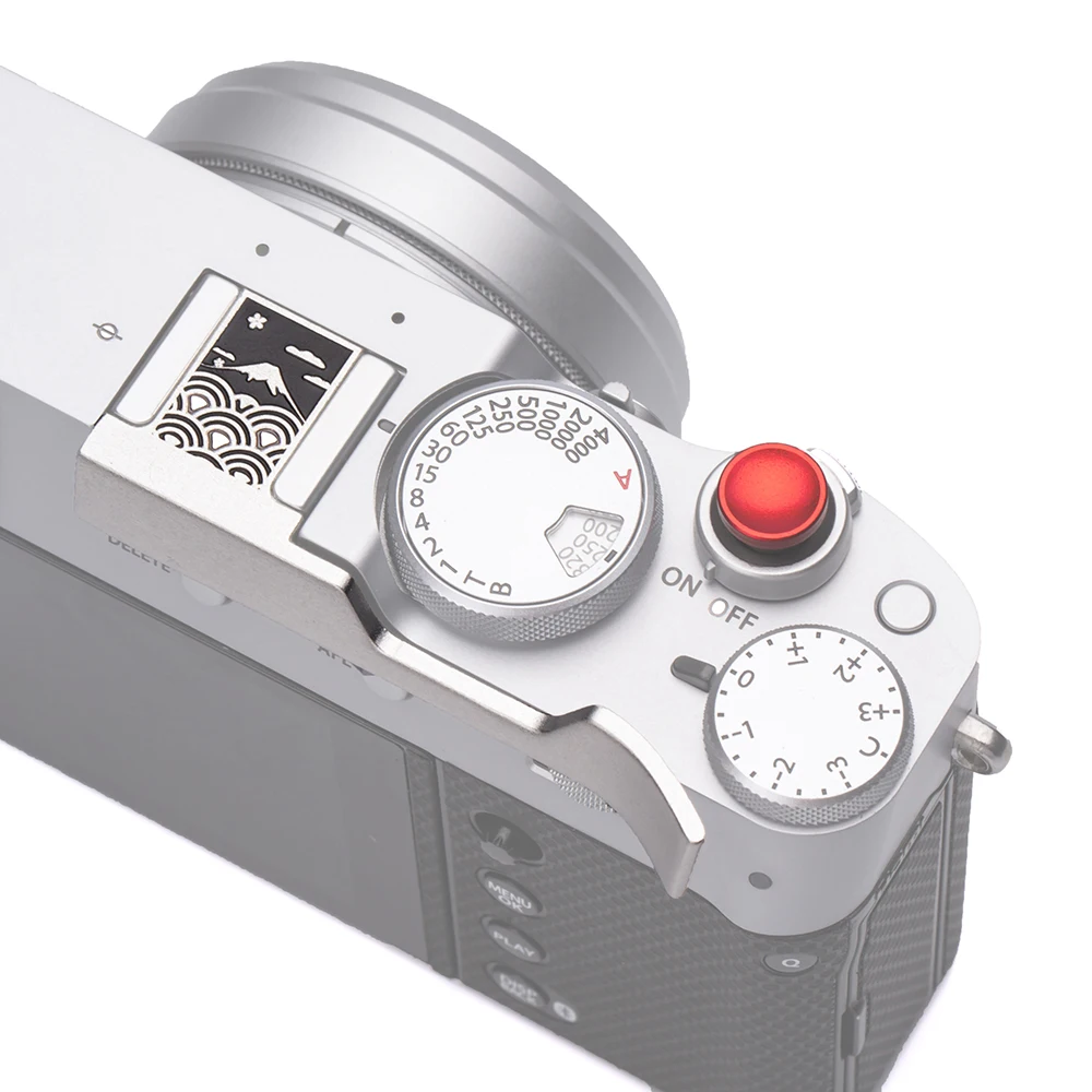 Metalowy uchwyt na kciuk X100VI Osłona gorącej stopki Przycisk migawki do FUJIFILM Fuji X100V X100VI Miękki przycisk wyzwalania Akcesoria do aparatu — zdjęcie produktu 4