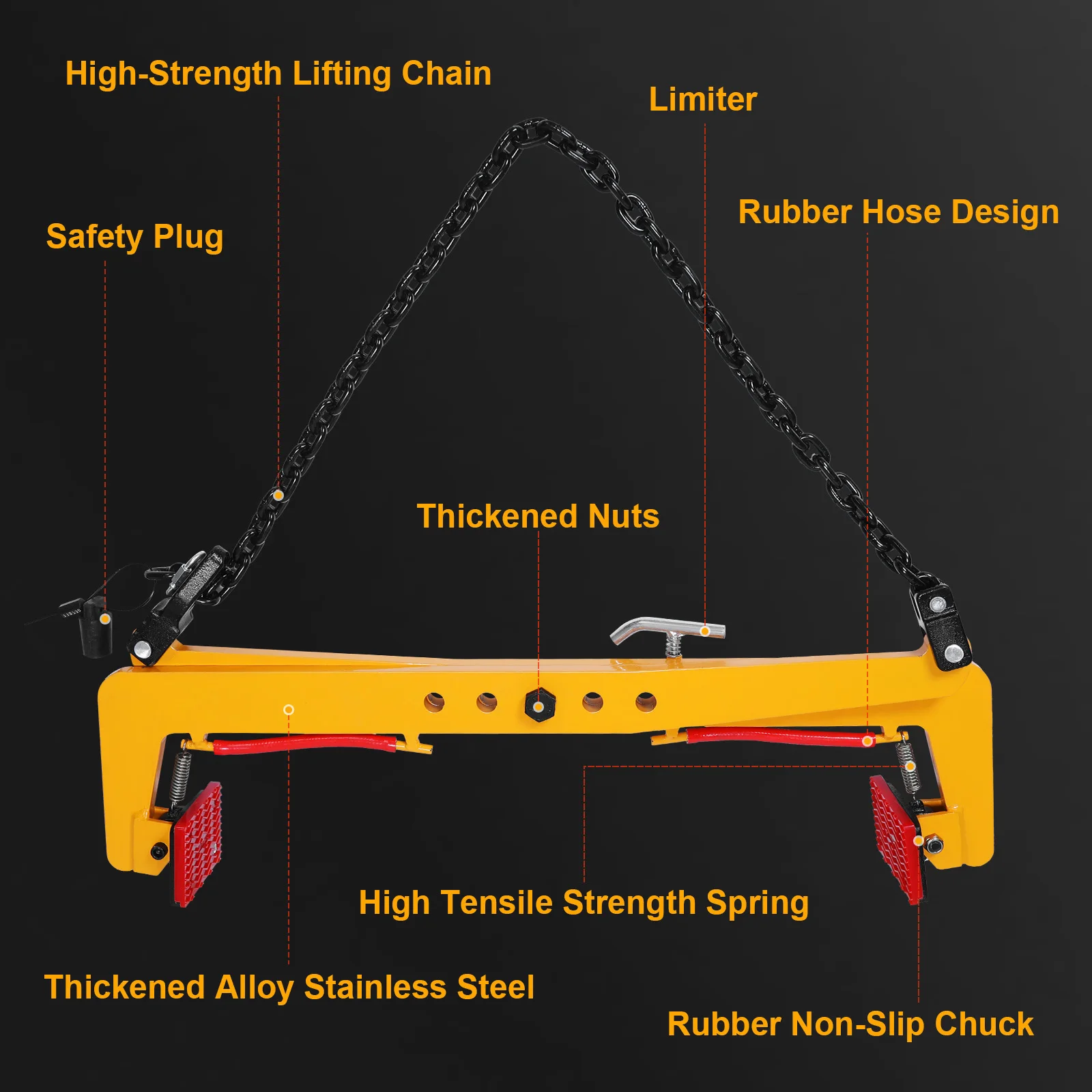 1323 رطل الثقيلة حجر رفع المشبك قابل للتعديل 35-79 سنتيمتر الجرانيت بلاطة رفع المشبك الثقيلة حجر مقص رافع المشبك #4