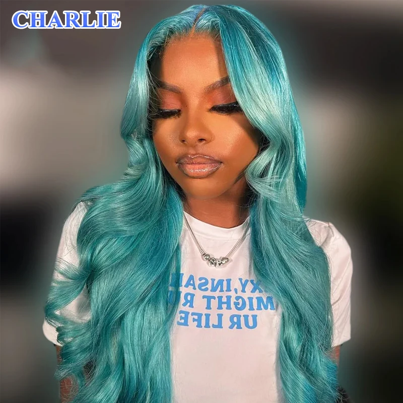 Synthetic Wigs Wear And Go Glueless Preplucked Brazilian Blue 13x4 HD Lace Frontal Synthetic Wigs 613Colored Ready To Wear Party