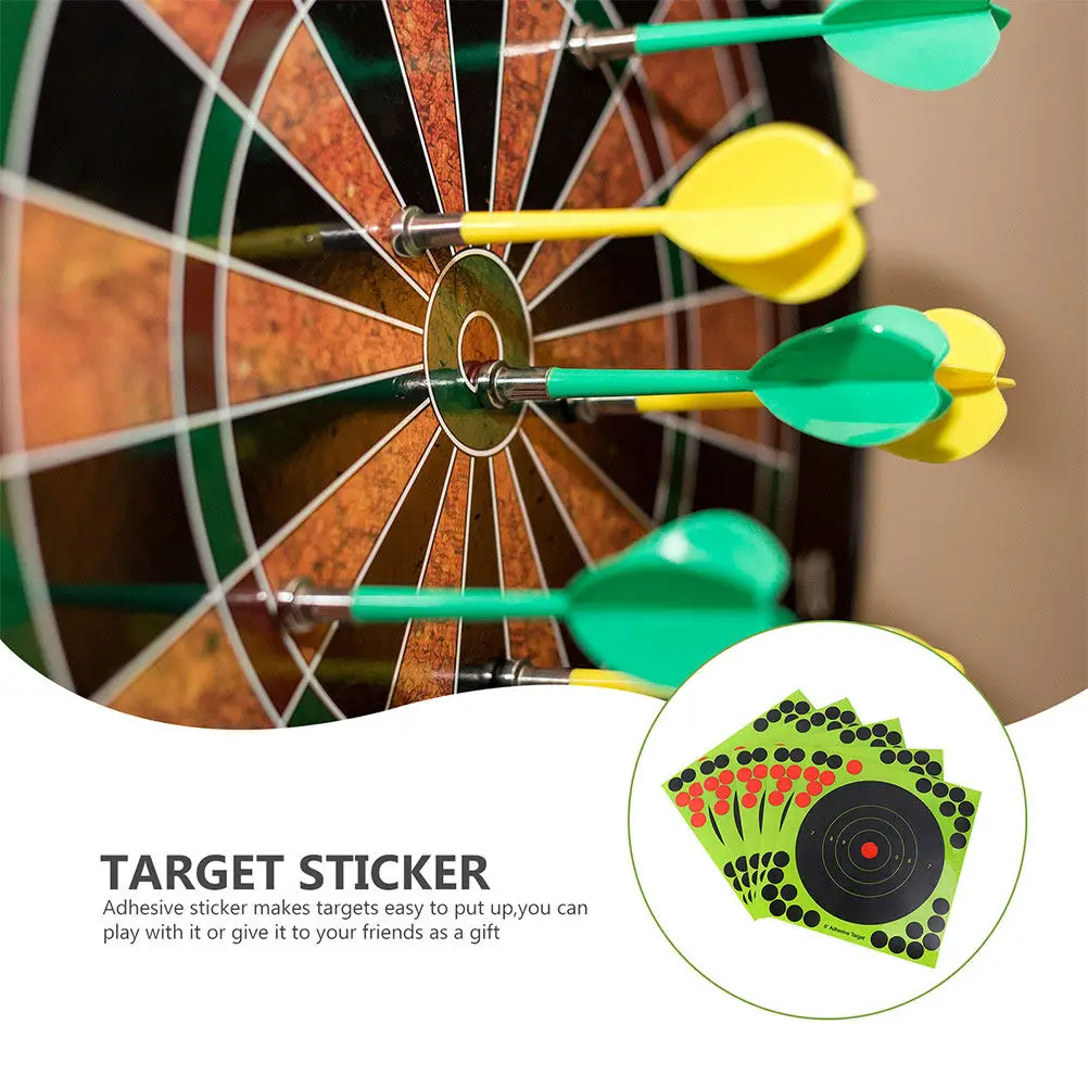 40 Sheets Dart Sticker Targets – Removable Adhesive Paper, Portable Bullseye Practice Sheets for Darts