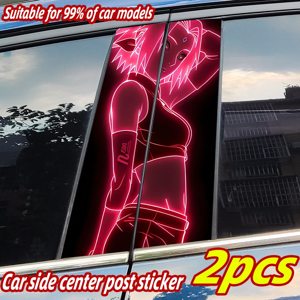 

Anime Characters Car Stickers Auto B Pillar Waterproof Sunscreen Decor Cover Scratches Car Door Pillar Vinyl Decals Accessories