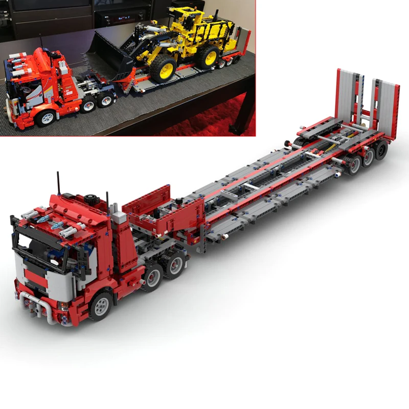 MOC L350F Wheel Loader Heavy Duty Truck Trailer 42078 C-Model Truck Building Blocks Technology DIY Bricks Children Toys Gifts