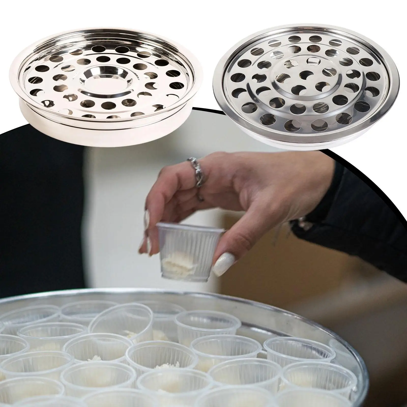 

Поднос для причастия, с несколькими слотами, штабелируемый, из нержавеющей стали, сервировочный поднос для причастия, тарелка для церковных принадлежностей для праздничных мероприятий