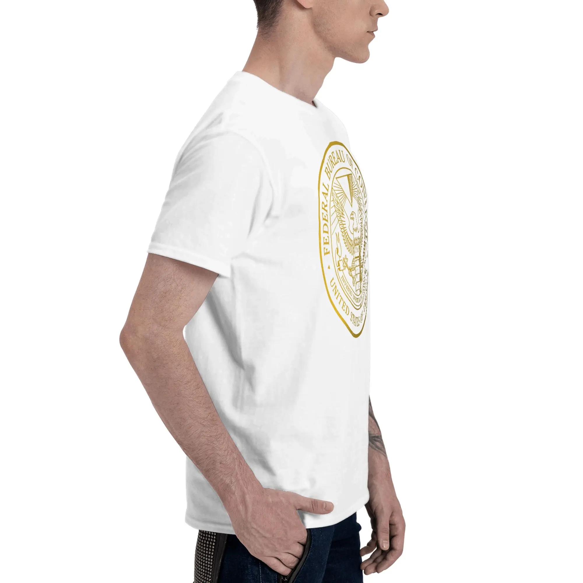 Federal Bureau of Control Control Game Logo V-Neck Reversible T-shirt Retro Sports T-shirt