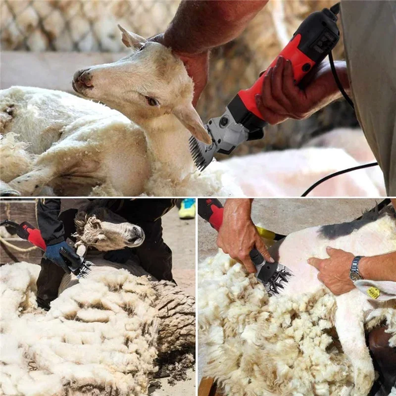 1500W Adjustable Heavy Duty Electric Shearing Clipper for Shaving Fur Wool in Sheep, Goats, Cattle, and Other Farm Livestock Pet