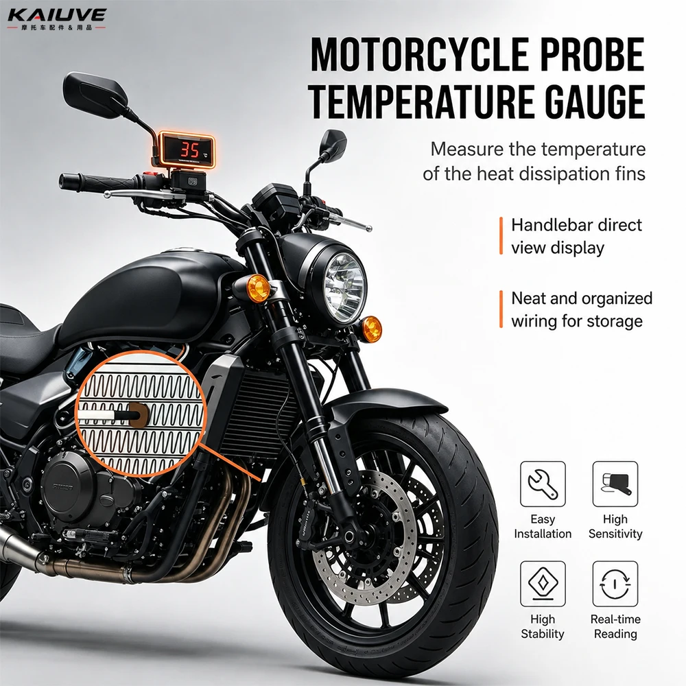 Motorrad-Finnen-Temperatursensor Mini-Messgerät für XMAX250 300 NMAX CB 400 CB500X Sensor Thermometer Messgeräte – Detail 3